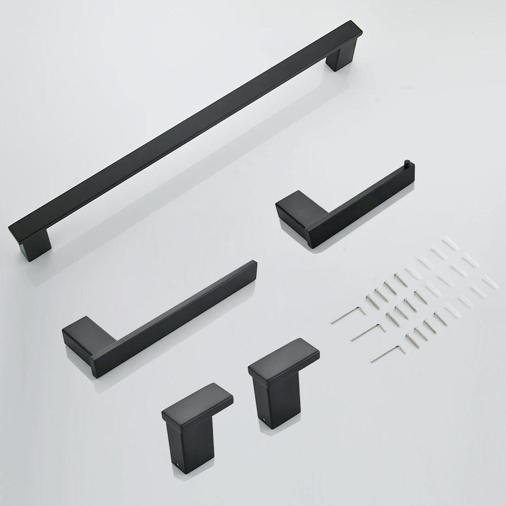 Matte Black Hook Towel Rack 304 Stainless Steel