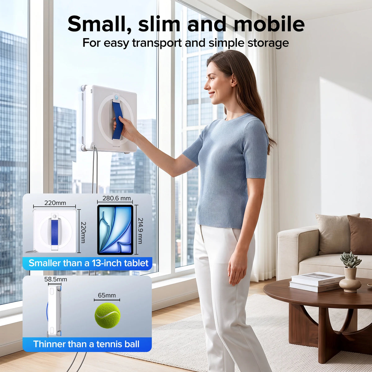 Robot Window Cleaner Lubluelu W100 Dual Water Spray