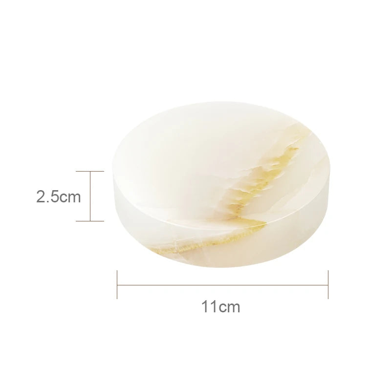 White Onyx Natural Marble Bathroom Luxury Soap Dispenser