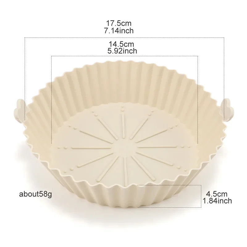 Silicone Air Fryer Baking Tray Reusable Baking Basket