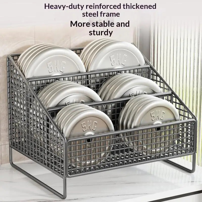 Sturdy Countertop Organizer Metal Basket Organizer Shelf Storage
