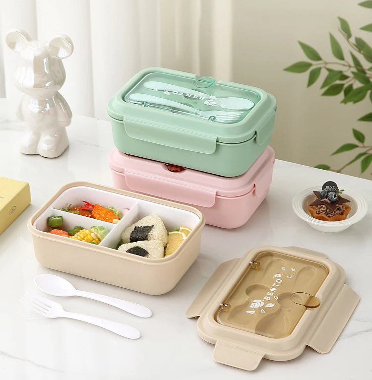 Lunch Box Children School Office Bento Box Compartment