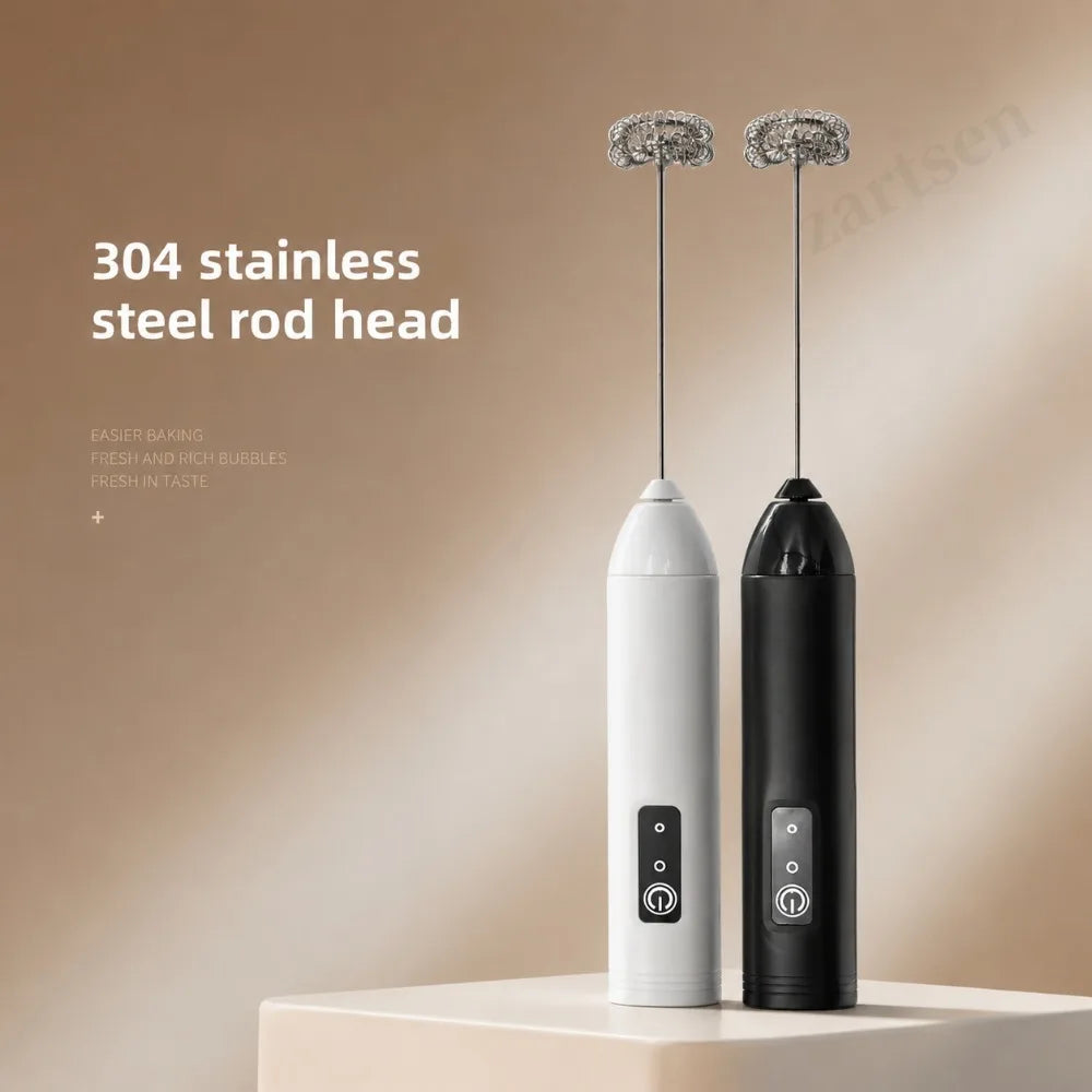 Electric Milk Frother Egg Beater Wireless Type-C Charging