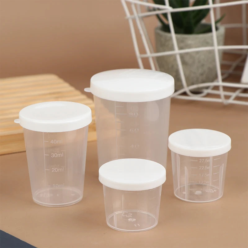 10pcs Plastic 20/30/50/100ml Clear Liquid Pill Measuring Cups