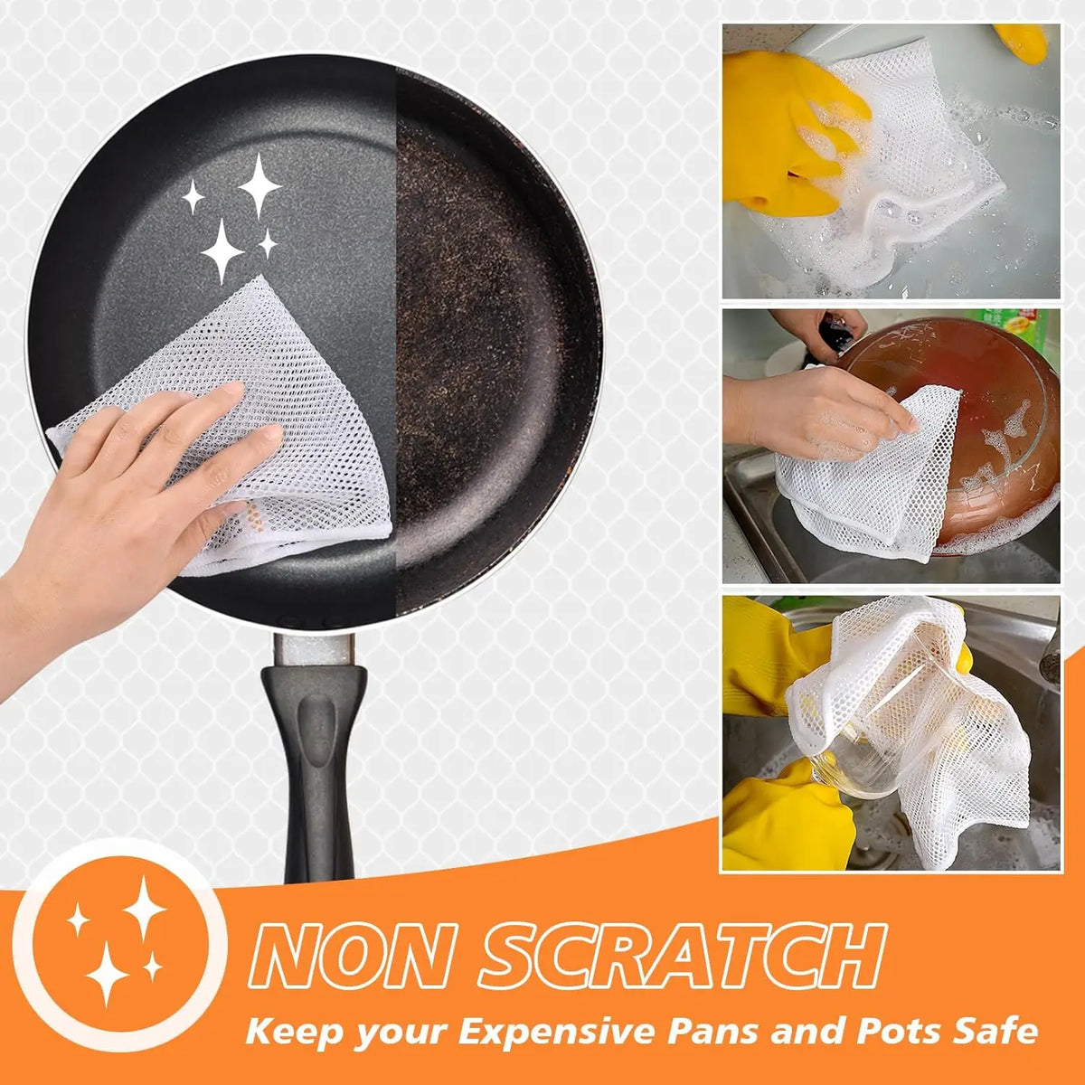 Mesh Dish Cloths Washing Dishes No Odor Dishes