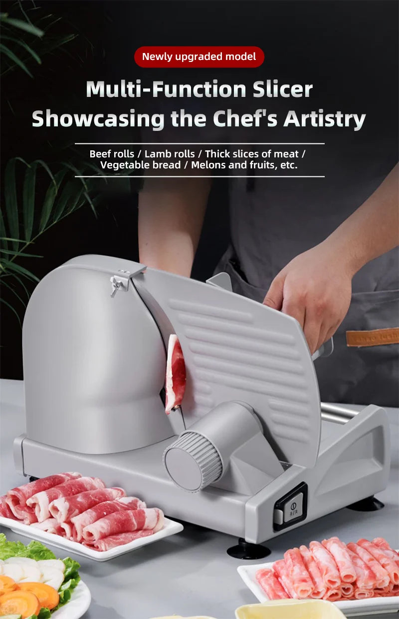 Divedeer Electric Deli Meat Slicer Sus 420 Stainless