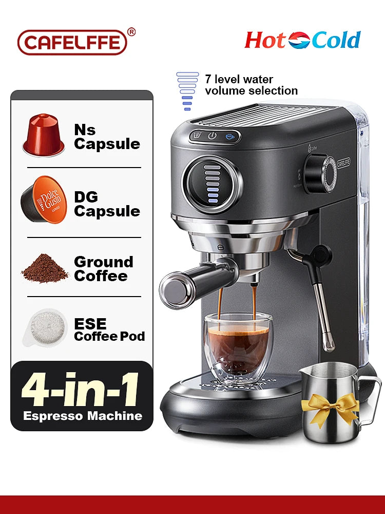 Cafelffe 4-In-1 Coffee Maker /Cold Dolce Gusto&Nespresso Capsule