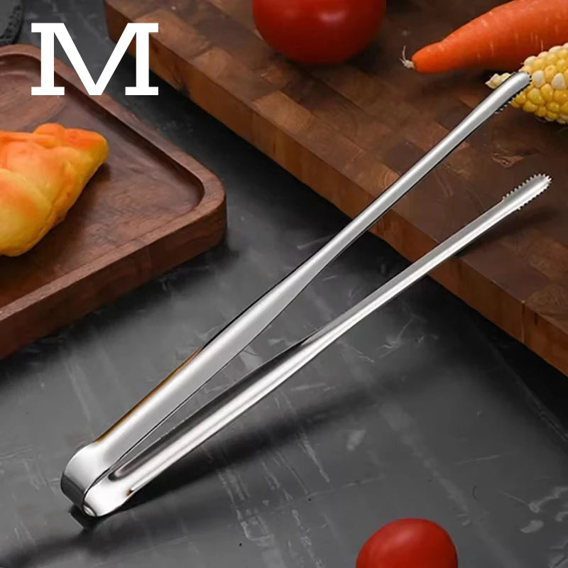 1pc 304 Stainless Steel Barbecue Clip Grill Tongs
