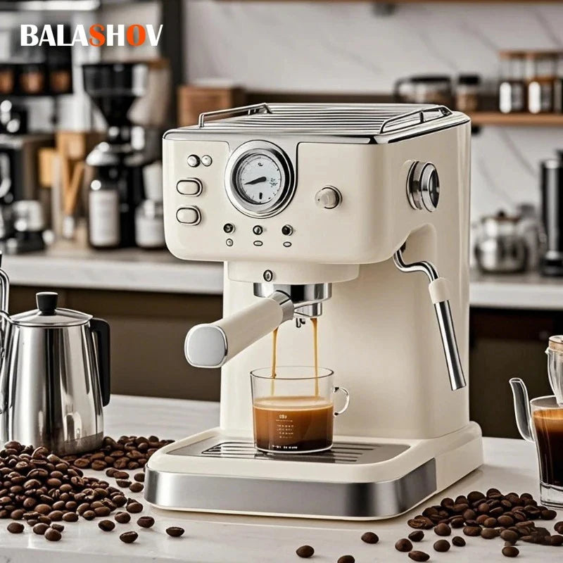 220v Italian Espresso Coffee Machine Stainless Steel Coffee