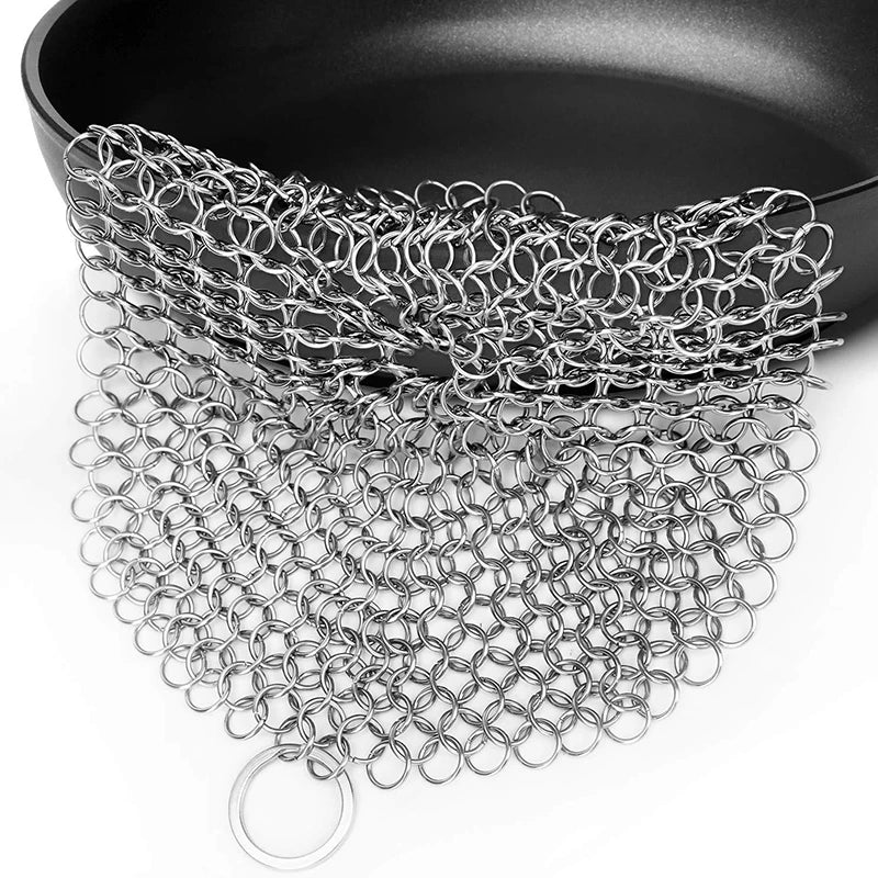 Cleaning Ring Stainless Steel Cleaner Chainmail Scrubber Reusable
