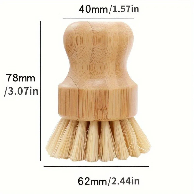 Bamboo Dish Scrub Brush Soap Dish Wooden Dish
