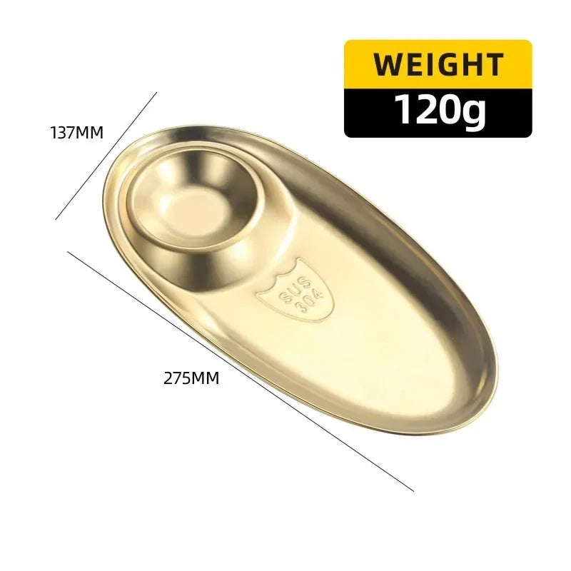 304 Stainless Steel Dinner Tray Lunch Container Snack