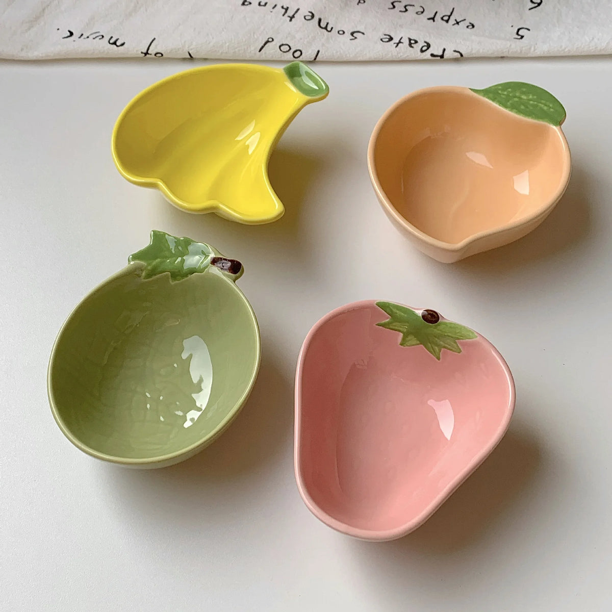 Cute Fruit Plate Underglaze Small Condiment Dish Ceramic