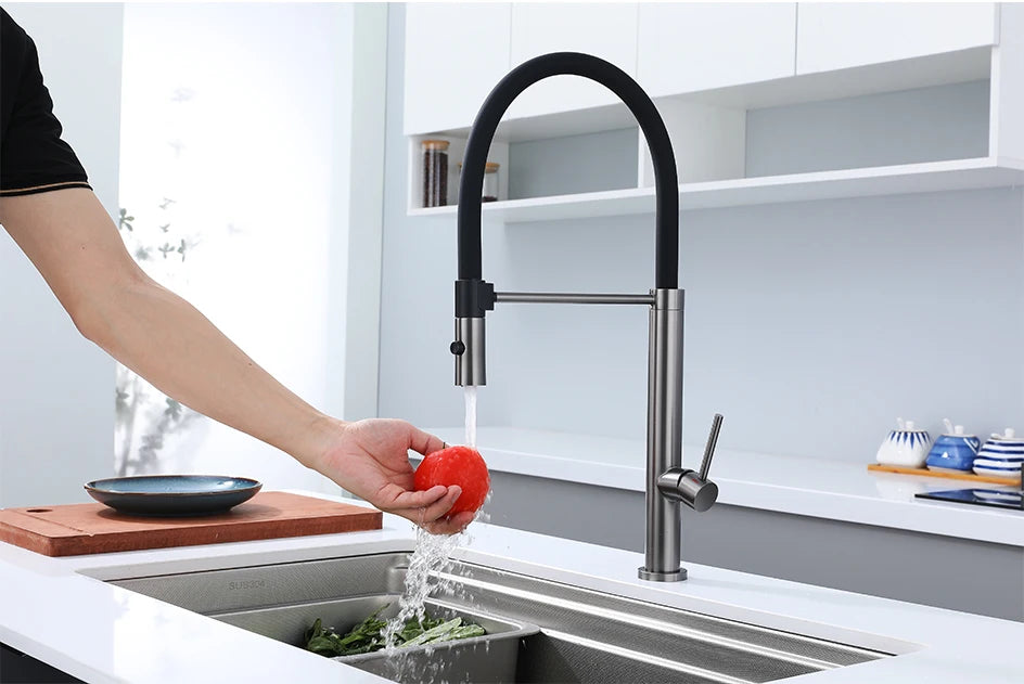 Faucet Sink Faucets Rubber Pull Down Stream Sprayer