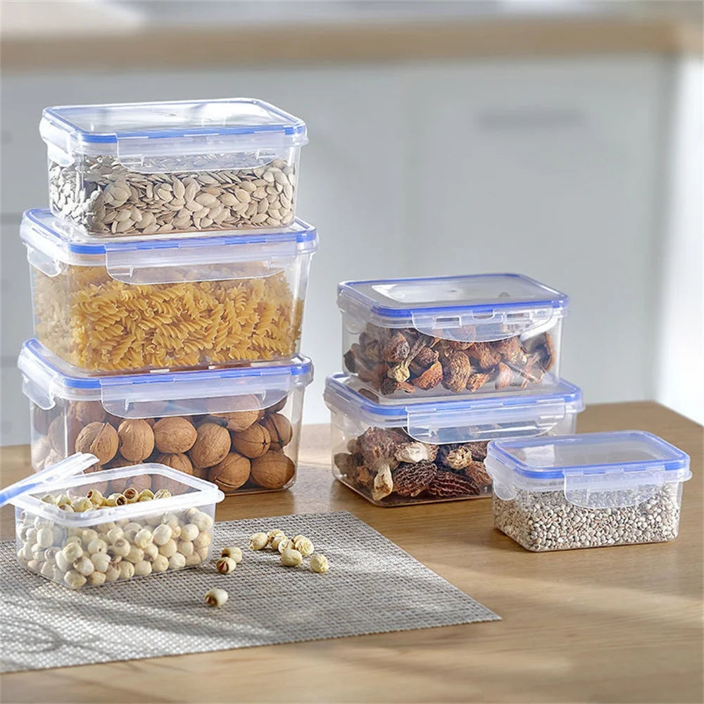1/4pack Food Storage Containers Transparent Organization Boxes