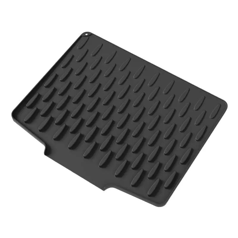Silicone Dish Drying Mat Durable Tilted Water Drain