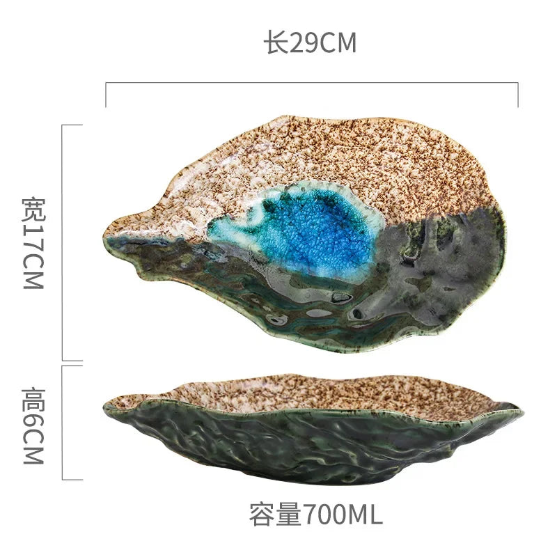 Japanese Restaurant Retro Creative Ceramic Kiln Change Tableware