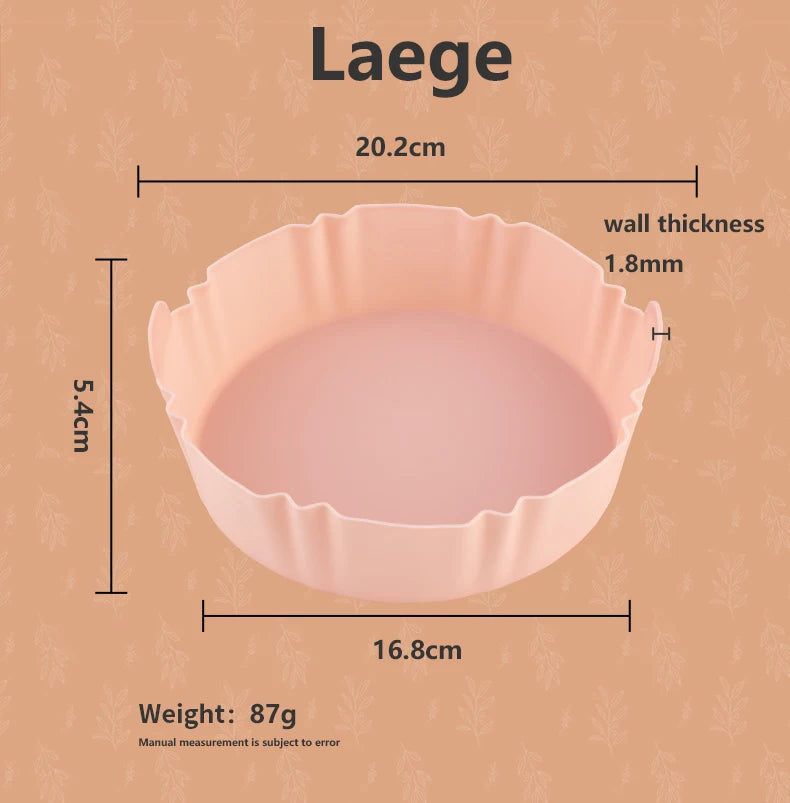 17cm Reusable Airfryer Pan Liner Silicone Air Fryers