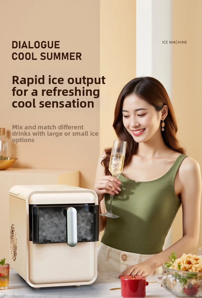 15kg/Day Ice Maker Machine - Mini Countertop Home/Dorm/Office