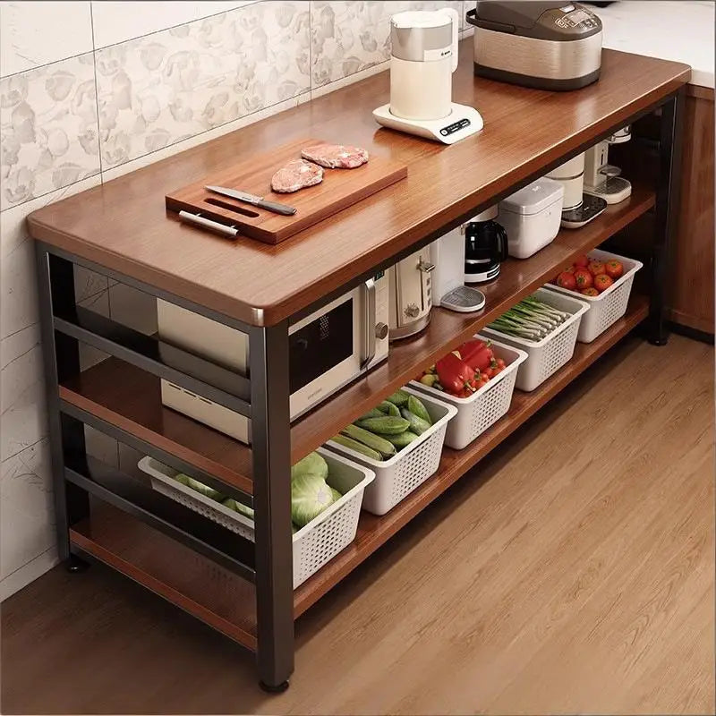 Storage Rack Floor-Standing Multi-Tiered Workbench Storage