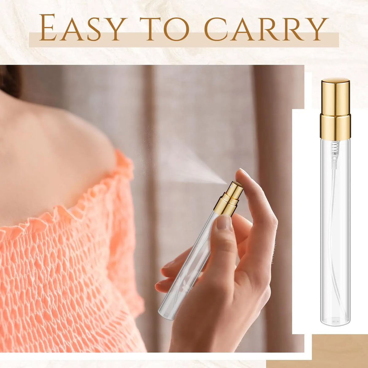 60pcs Mini Transparent Perfume Bottle Refillable Bottle