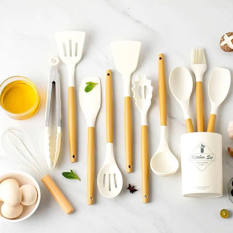 Food Grade Silicone Cooking Utensils Turner Tongs Spatula
