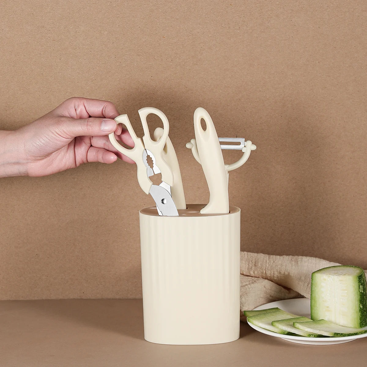 5-Piece Including Small Chopping Knife Scissors Fruit Knife