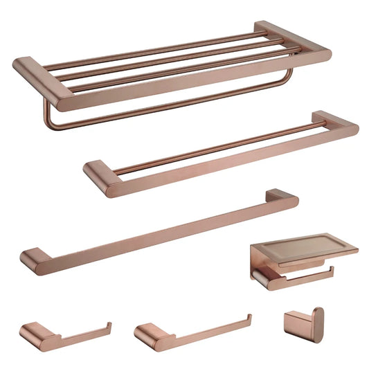 Brushed Rose Gold Towel Rack/Clothes Hook/Cup Holder/Soap