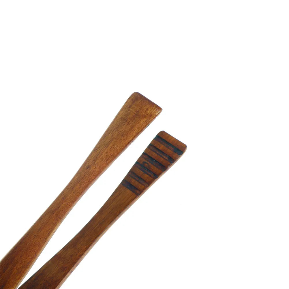 1pc Bamboo Cooking Tongs Food Bbq Salad Bacon