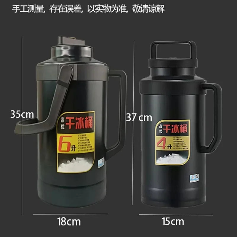 Large Capacity 4l-6l Commercial Dry Ice Bucket Large-Diameter