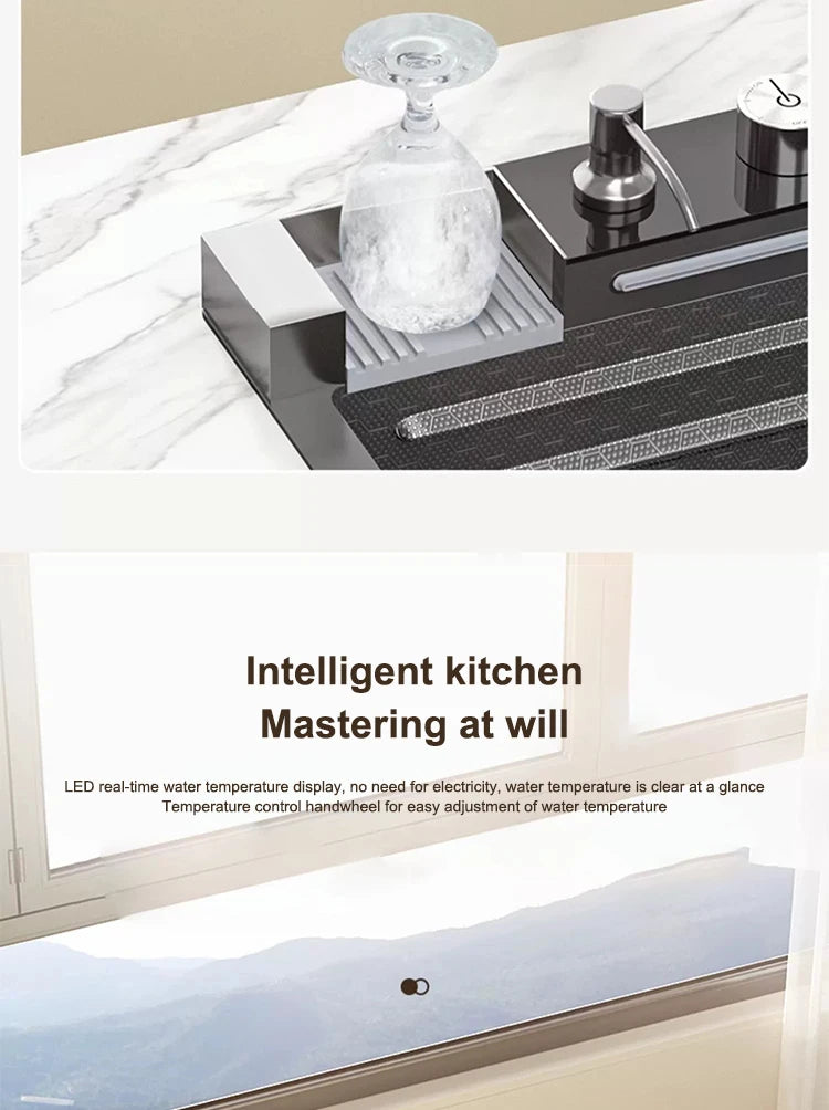 Sink Stainless Steel Waterfall Sinks Extra Large Slot