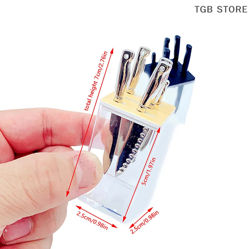 1/12 Miniature Dollhouse Knife Rest Model Mini Knives