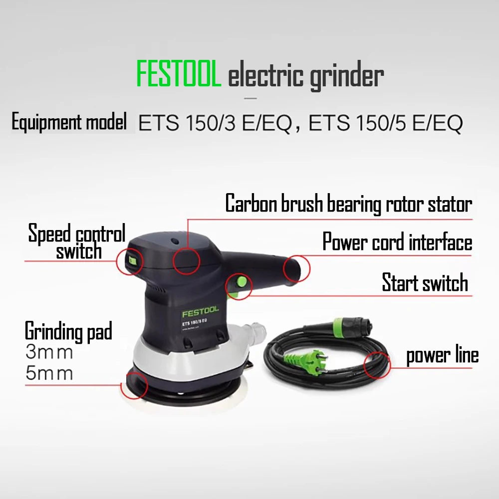 Festool 576074 Electric Round Ecreasted Vibration Machine Ets
