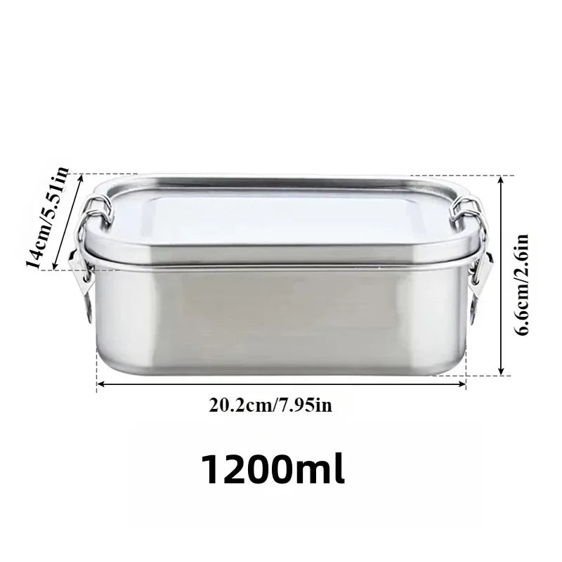 Stainless Steel Lunch Box Kids Adults Leak-Proof Bento