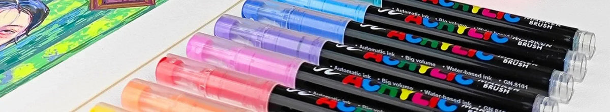 Guangna 168-12 Colors Acrylic Marker Pen Rock Painting