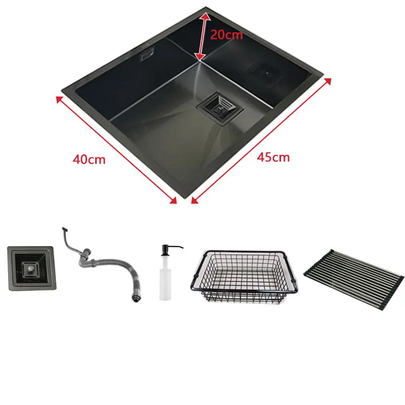 Nano Black Sink Above Counter Or Undermount Sinks