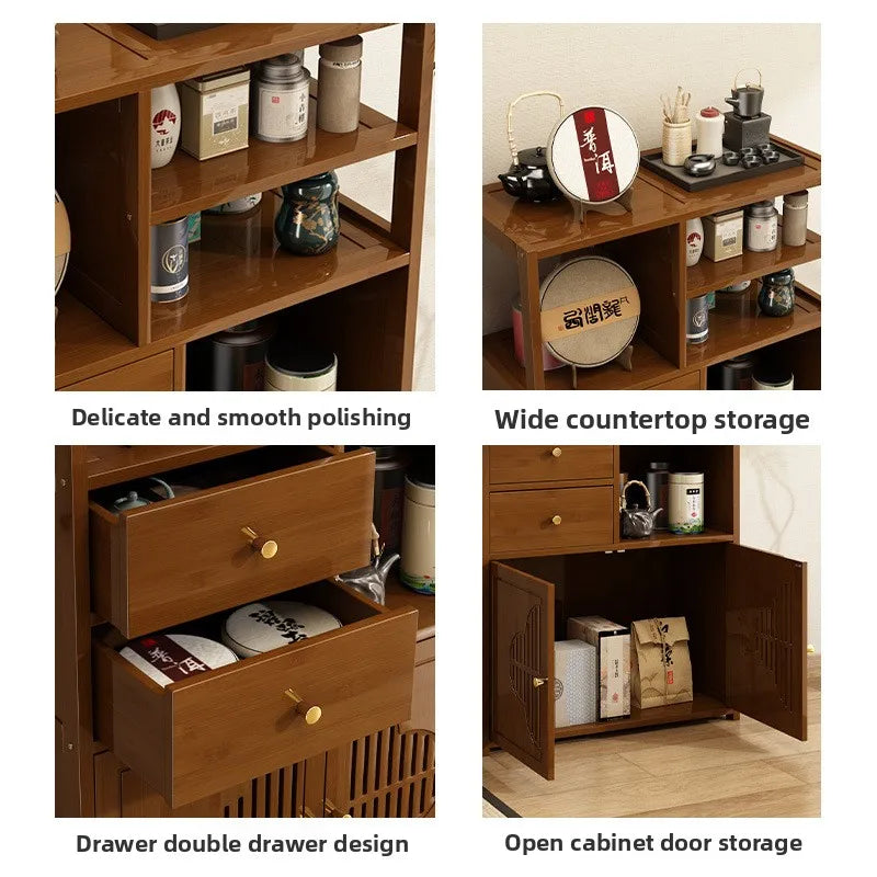 Tea Cabinet Locker Living Room Tea Table Against