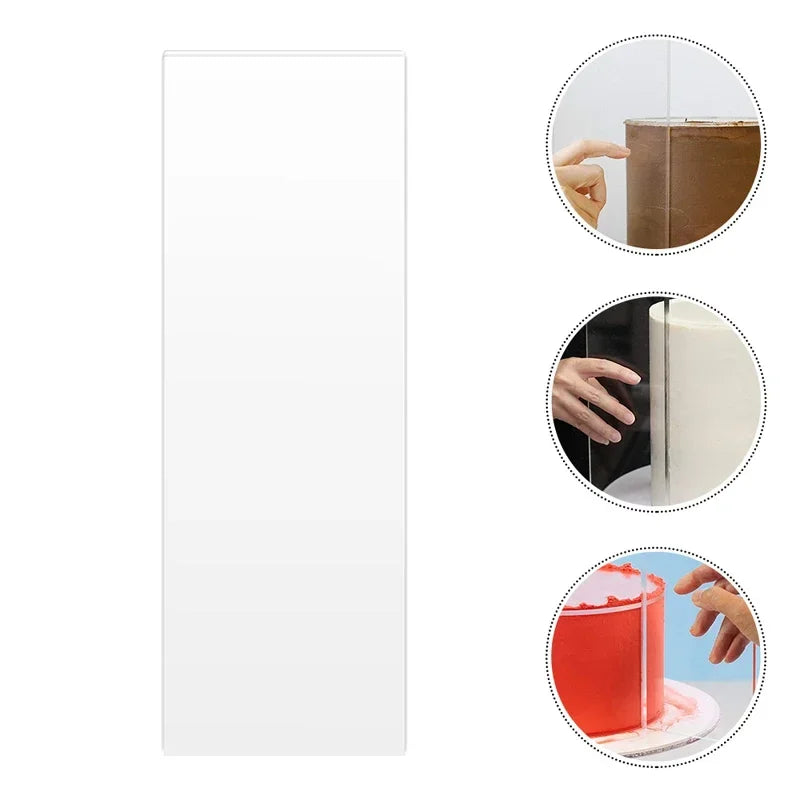 Transparent Cream Scraper Cake Making Scraper Rectangular Acrylic