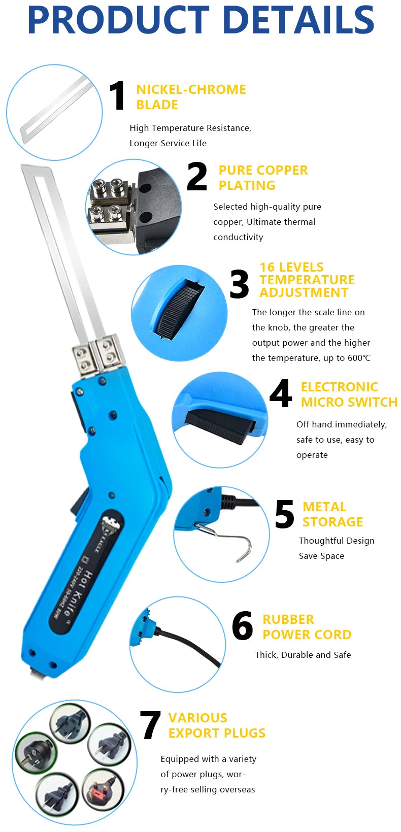 250w Thermo Knife Electric Wire Foam Cutter Polystyrene