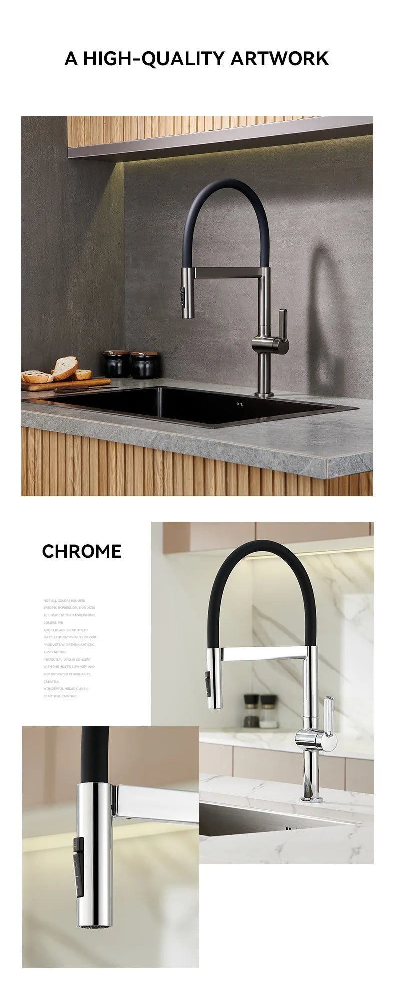 Gray Faucet Sink Faucets Brass Pull Down Sprayer