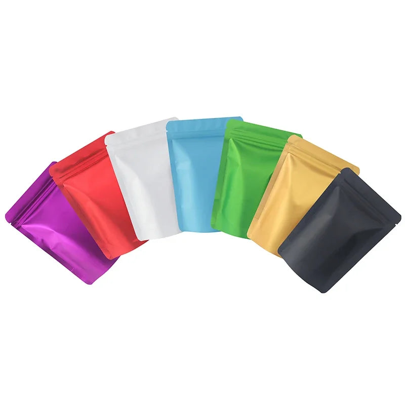 100pcs Durable Moisture Proof Zipper Seal Mylar Bags