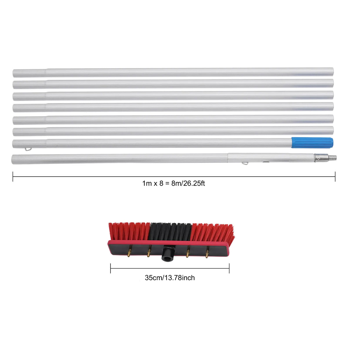 Window Cleaning System Cleaning Brush & Pole Cleaning