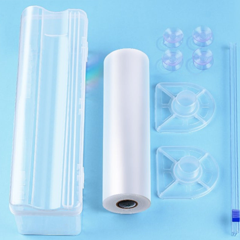 Reusable Food Plastic Wrap Dispenser Cutter Adjustable Cling