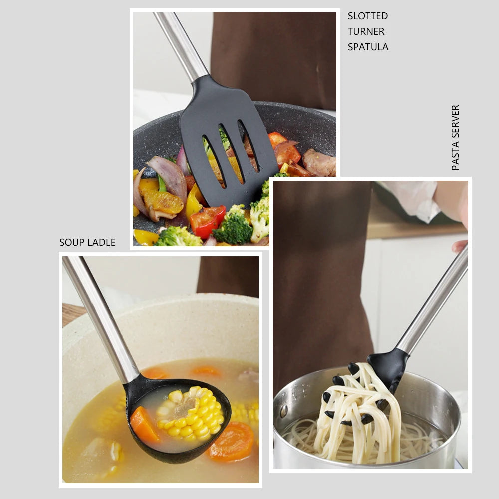 1-Pack Silicone Kitchenware Cooking Utensils Heat-Resistant