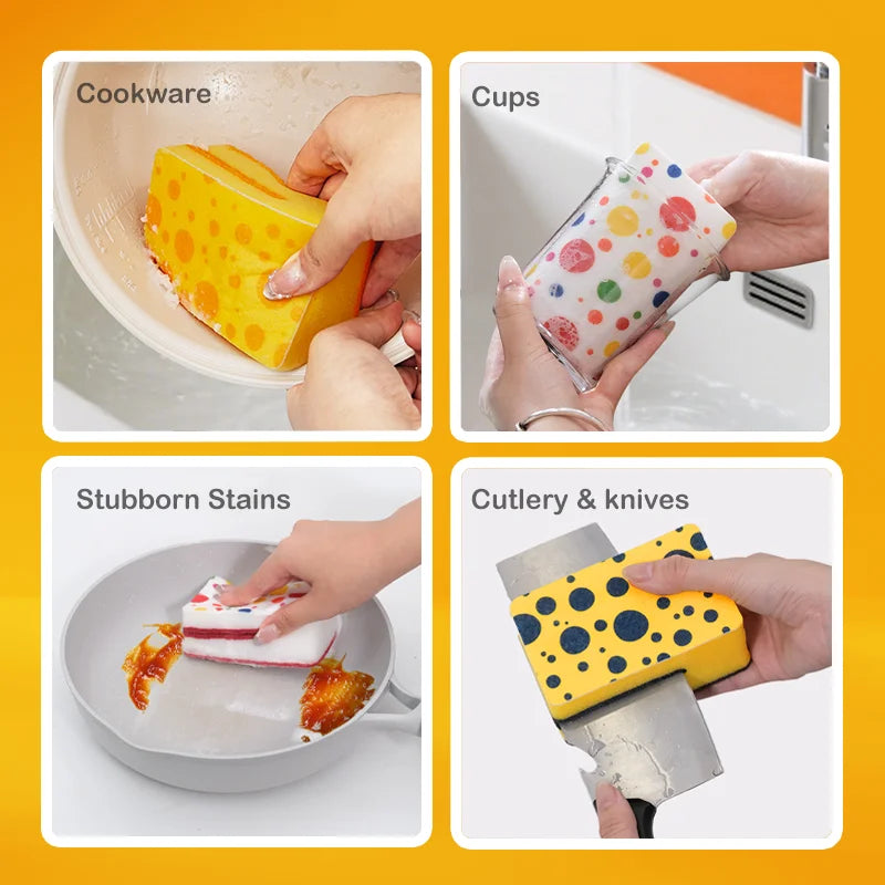 Vismoore Thick Dish Sponge High Density Absorbent Double
