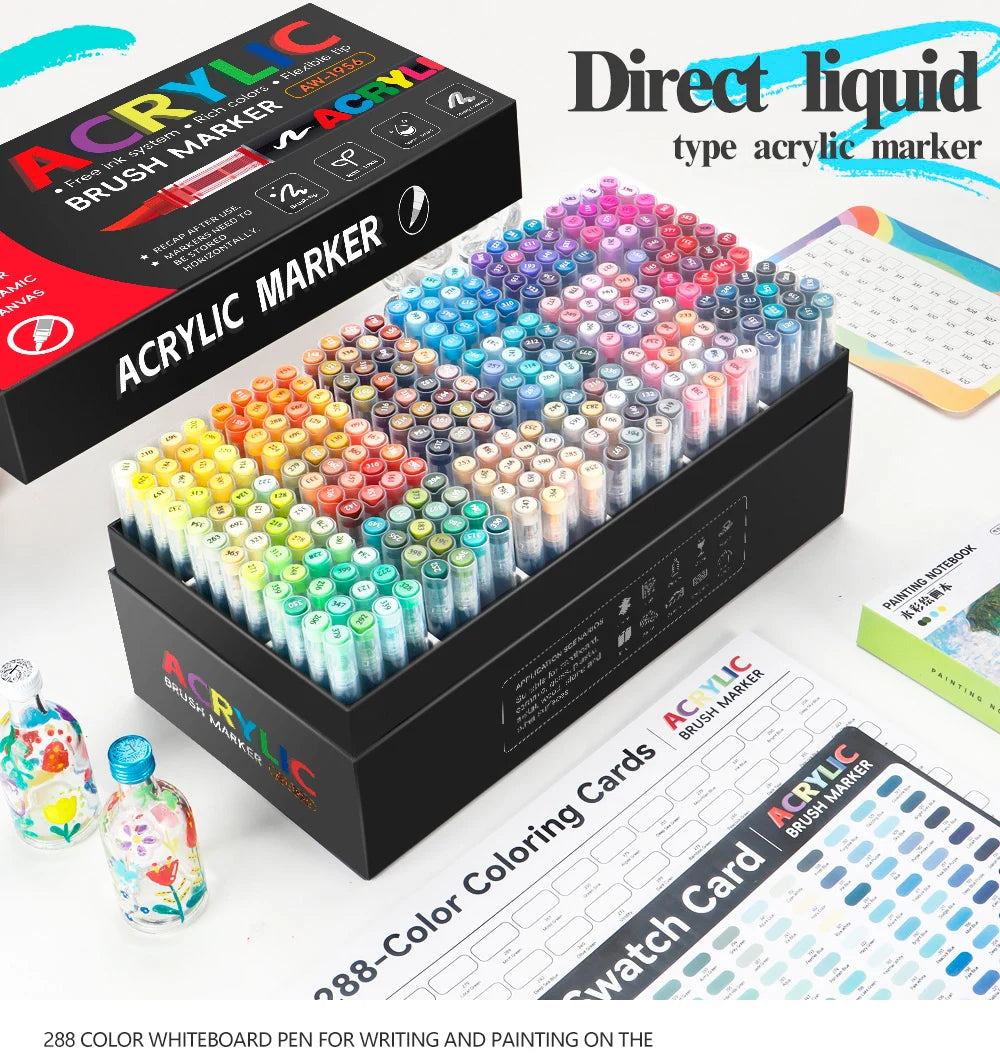 120/168/240/288 Colors Art Markers Large Color Systems Soft