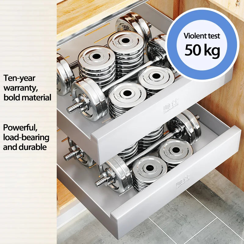 Under-Sink Cabinet Drawer Slide Pull-Out Draining Shelf