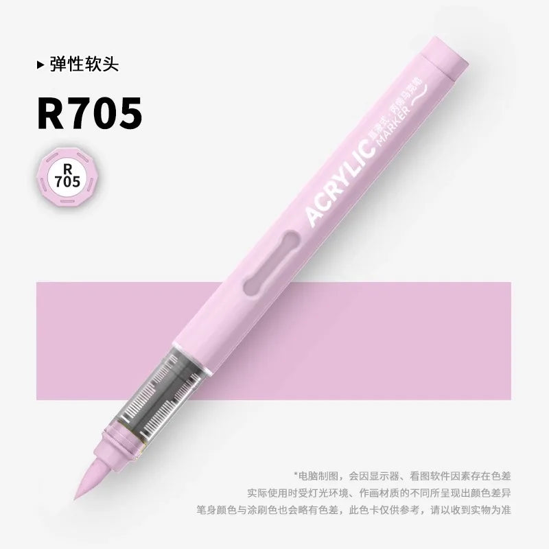 120/1 Colors Direct-Liquid Acrylic Brush Markers Pen Waterproof