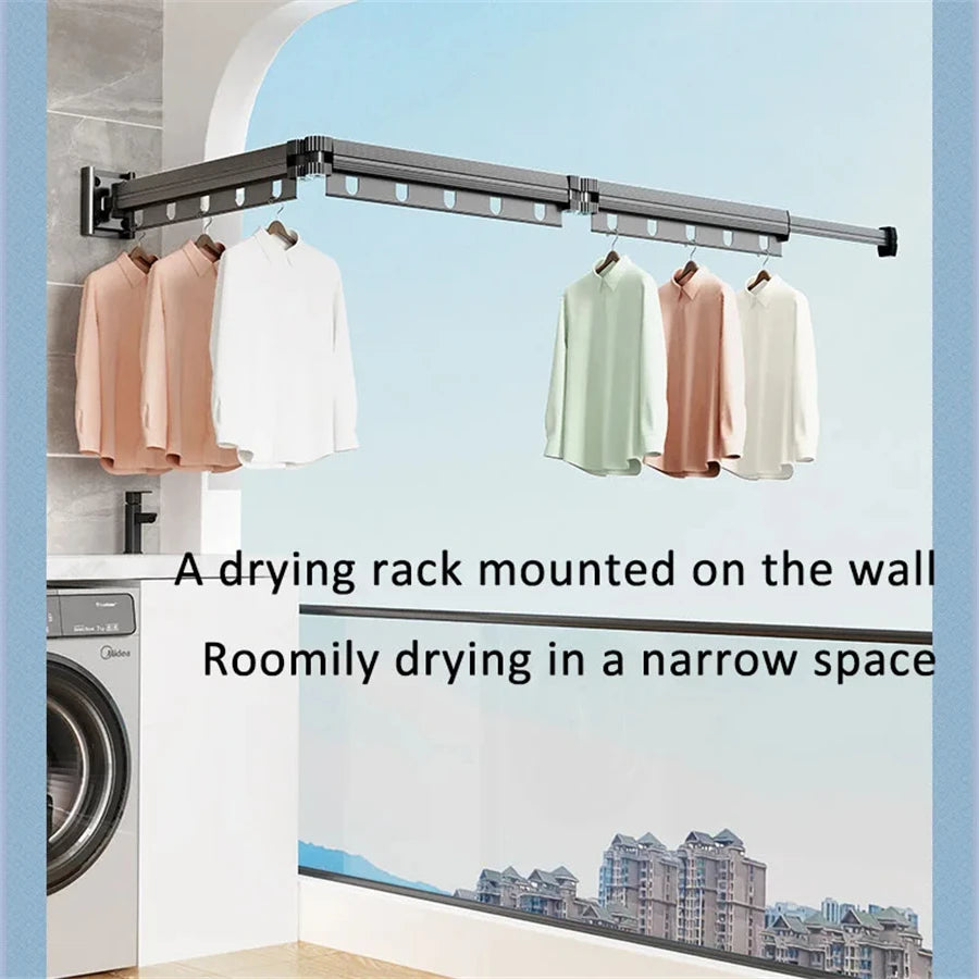 No Punching Folding Clothes Dryer Wall Mounted Drying