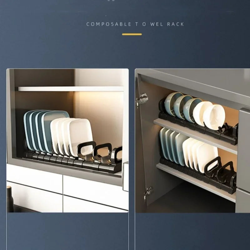 Justinlau Under Cabinet Dishes Storage Holder Bowl Dish